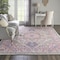Homeroots 8 x 10 ft. Light Gray & Pink Medallion Area Rug 385498 - alternate 6
